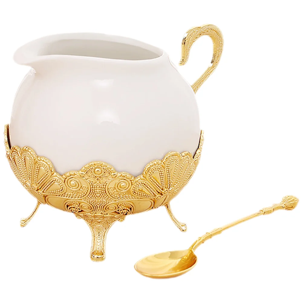 

Metal Ceramic Sugar Jar Peacock Pattern Food Storage Container Large Capacity Kitchen Seasoning Canister