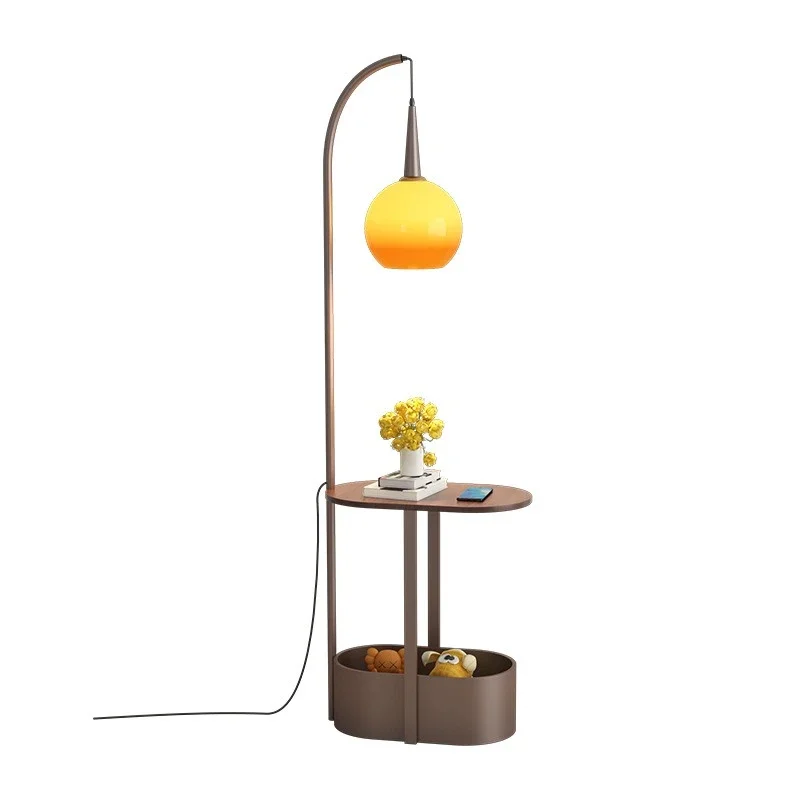

Floor Lamp Living Room Sofa Shelf Integrated Coffee Table Storage Bedroom Bedside Ambient Light