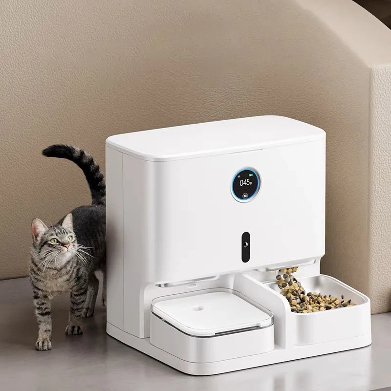 

Factory Wholesale 2 In 1 Pet Drinking Water And Food Dispenser WiFi App Control Automatic Cat Feeder Smart Dog Food Dispenser