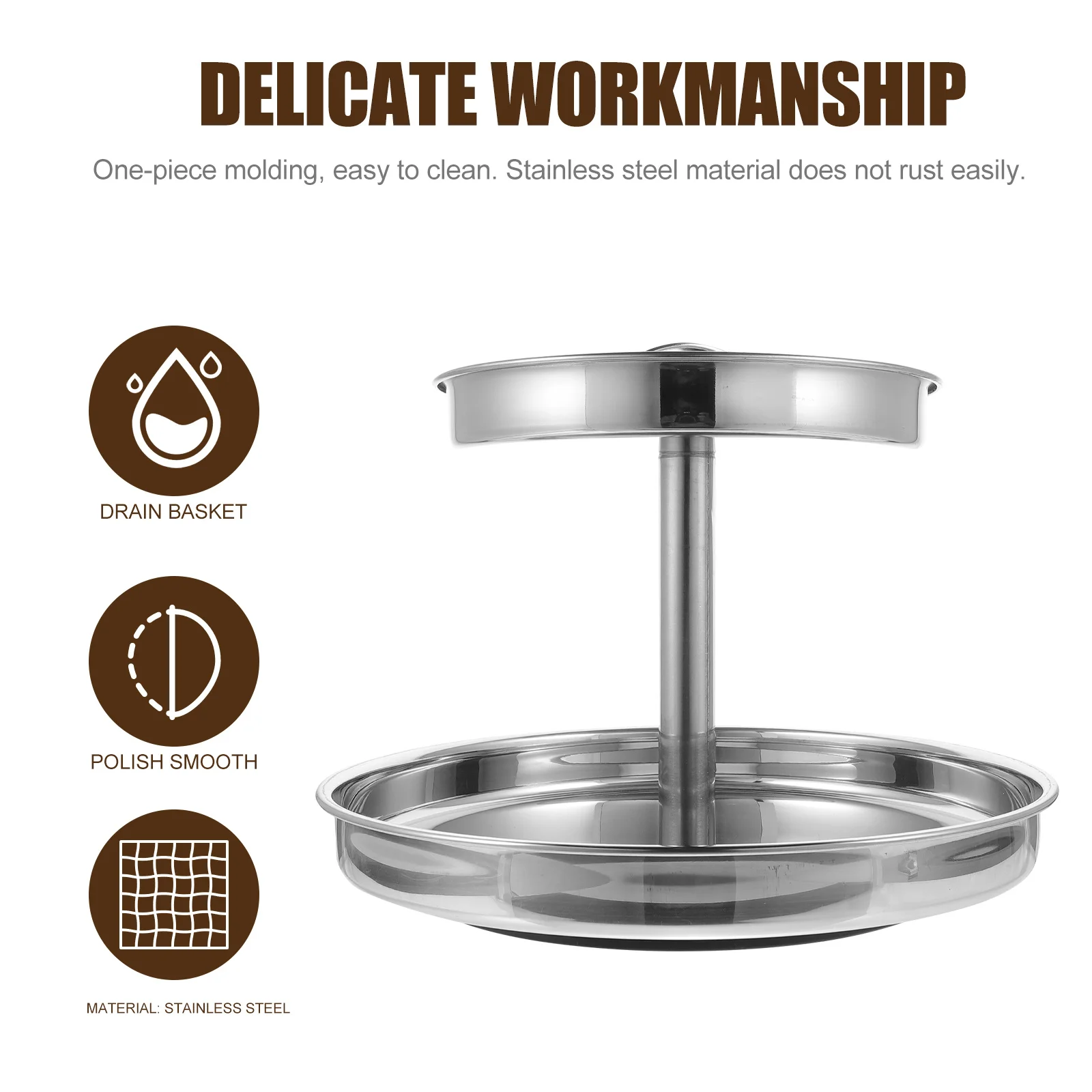 

Stainless Steel Hot Pot Tray With Dividers -Piece Molding Rust-Resistant Holder For Home Kitchen Snack