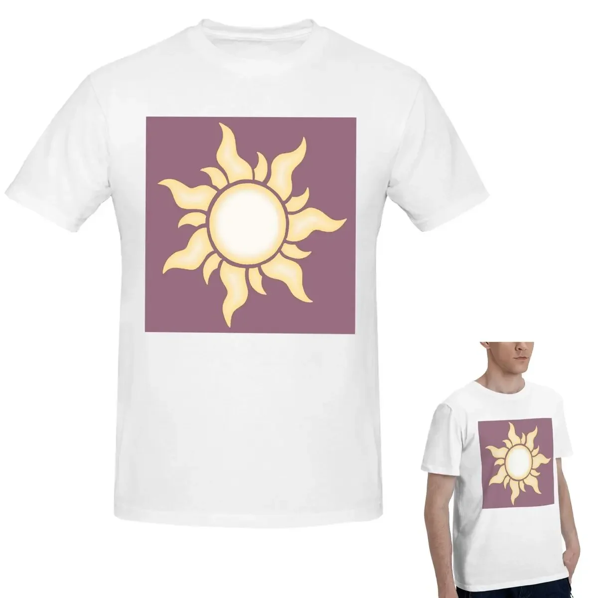 

100% Cotton Rapunzel Sun T-Shirt Men's Funny Oversized T Shirt Men Round Neck Summer Shirts Tops S-6XL