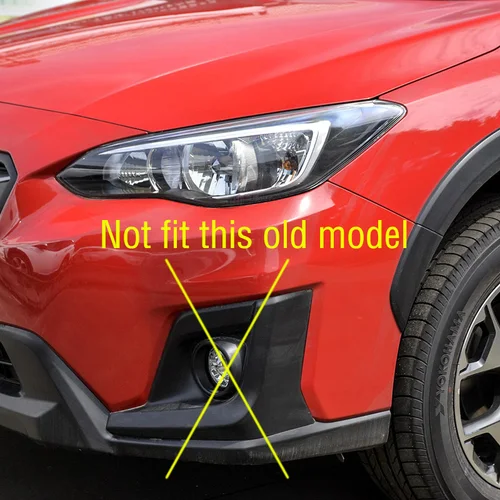 Imagen 2 del producto Para Subaru XV Crosstrek 2021 2022 luz antiniebla del parachoques delantero cubierta del marco de la lámpara antiniebla embellecedor tapa del capó bisel 57731FL860 57731FL870