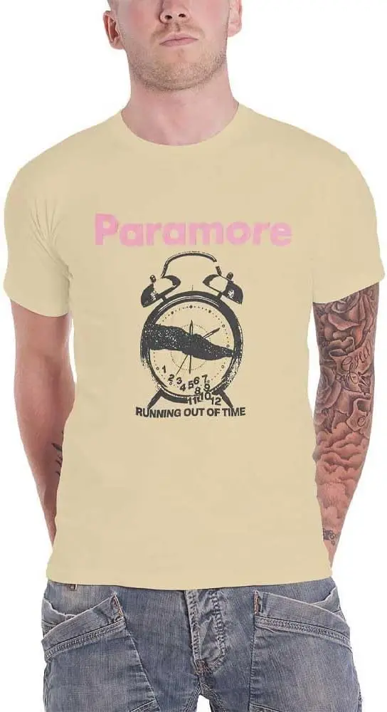 Paramore T Shirt Running Out Of Time Clock Unisex Tees High Quality 100%Cotton Short Sleeve