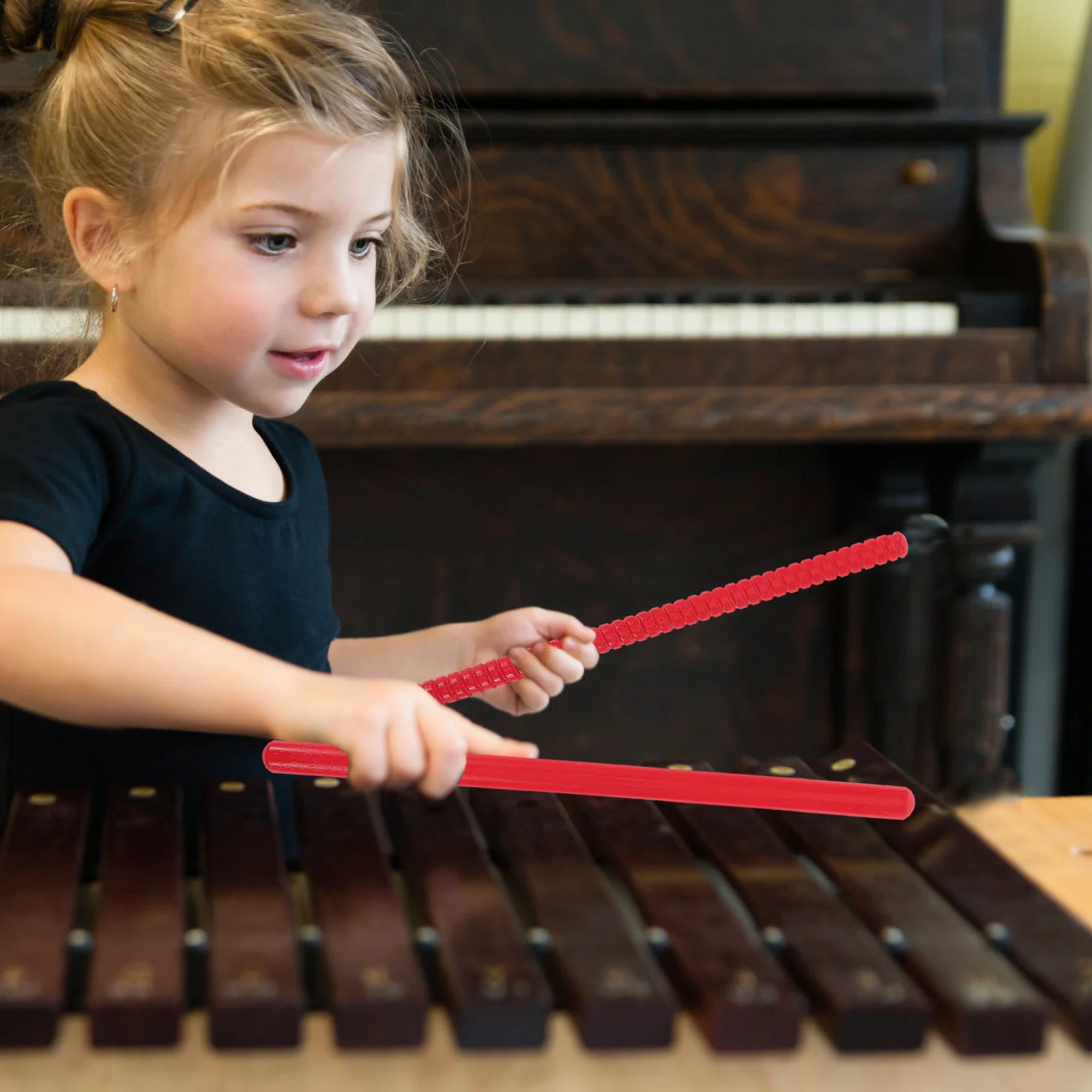 

2Pcs Wooden Rhythm Sticks Percussion Musical Instrument Rods Beginner Friendly Rounded Edge Durable Music Play Accessories