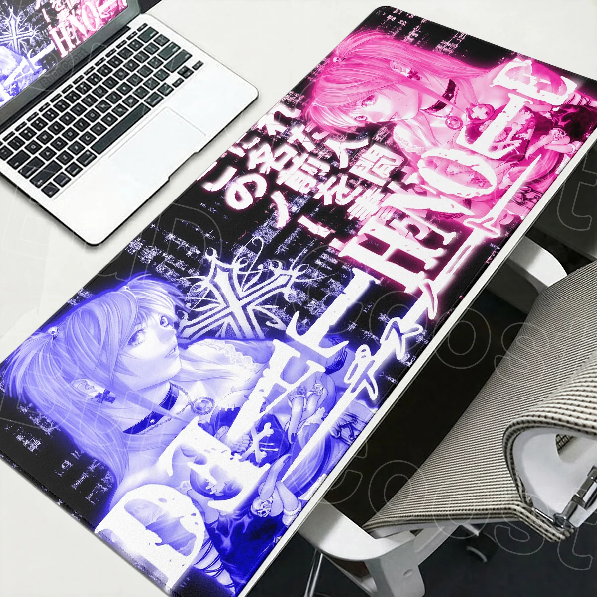 HD Print Death Note Mouse Pad Large Computer Gaming Keyboard Mausepad with Stitch Edge Anime Girls Misa Amane Non-slip Table Mat