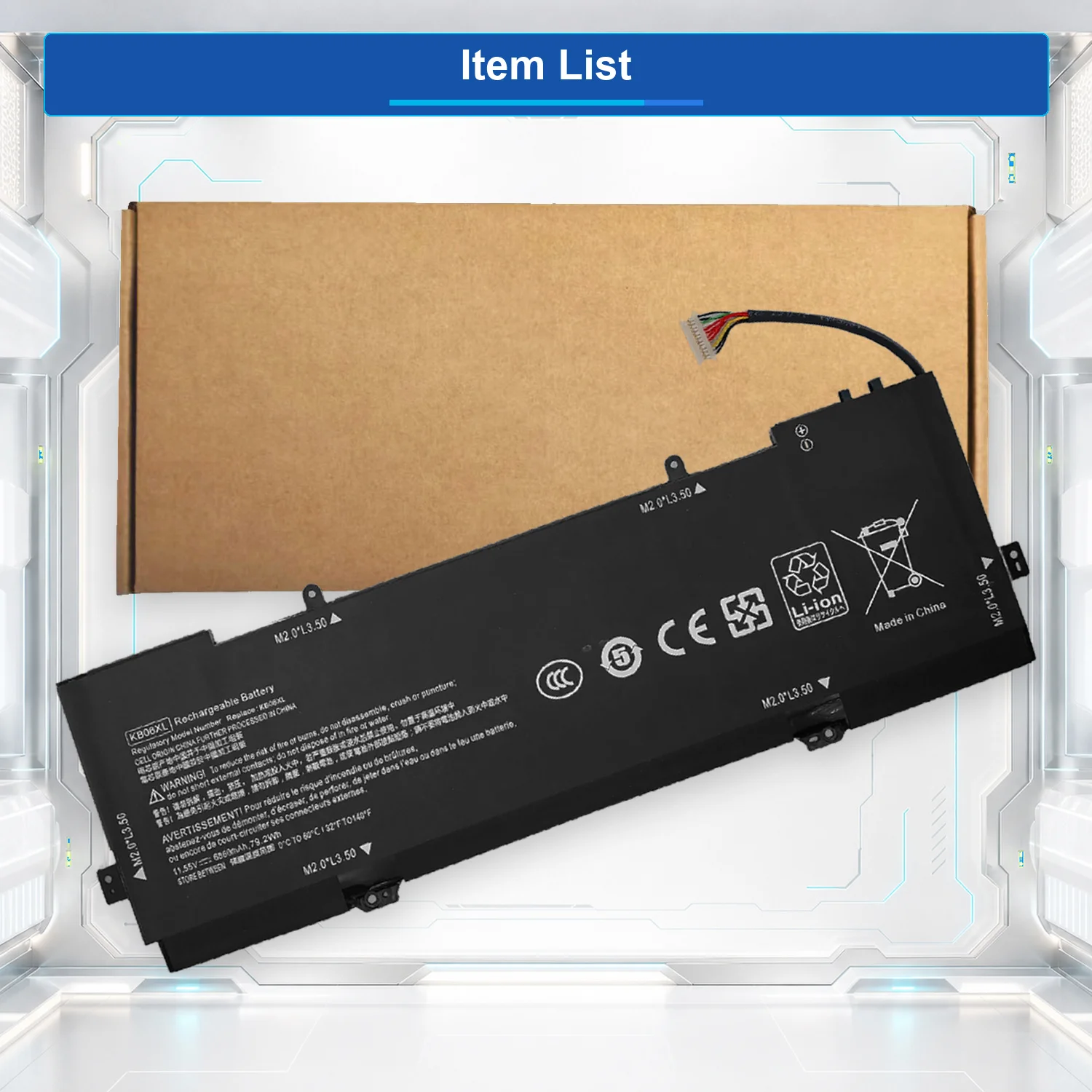 KB06XL 79.2Wh 11.55V Laptop Battery For HP Spectre X360 15-B 15-BL Pavilion 15T Series TPN-Q179 902401-2C1 HSTNN-DB7R