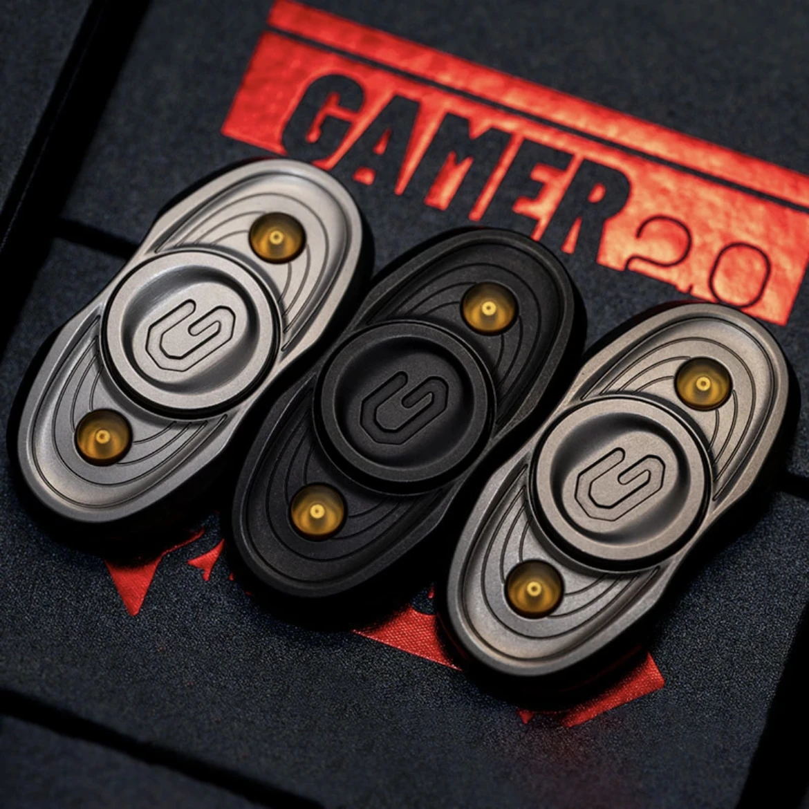 Fidget Spinner Slider de acero inoxidable, juguetes EDC de Metal, antiestrés, sensoriales, TDAH, juguetes inquietos, rodamiento de bolas, giro suave