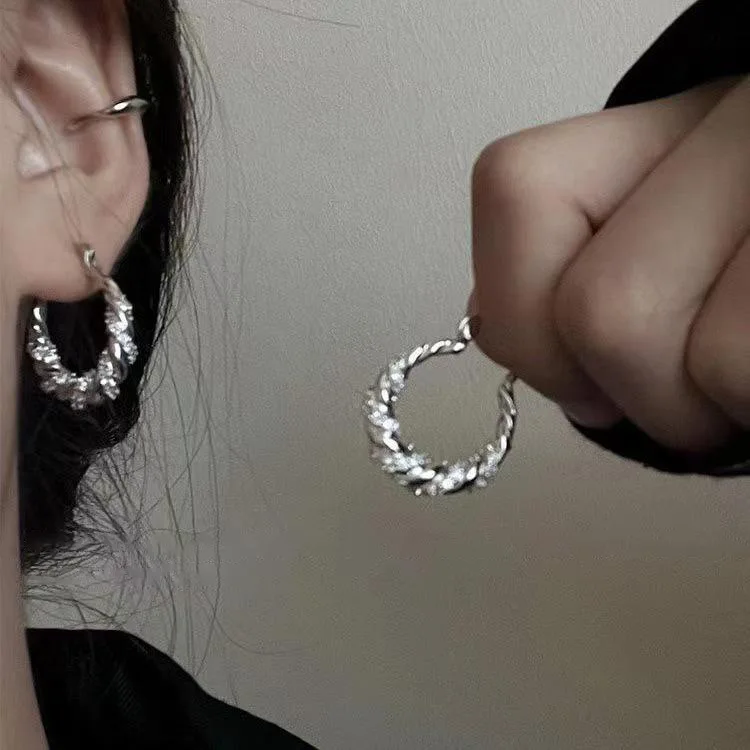 Earrings Geometric Retro Metal Stud with Sterling Silver Post for Women Sophisticated Classy Everyday Outfit Charm Jewelry