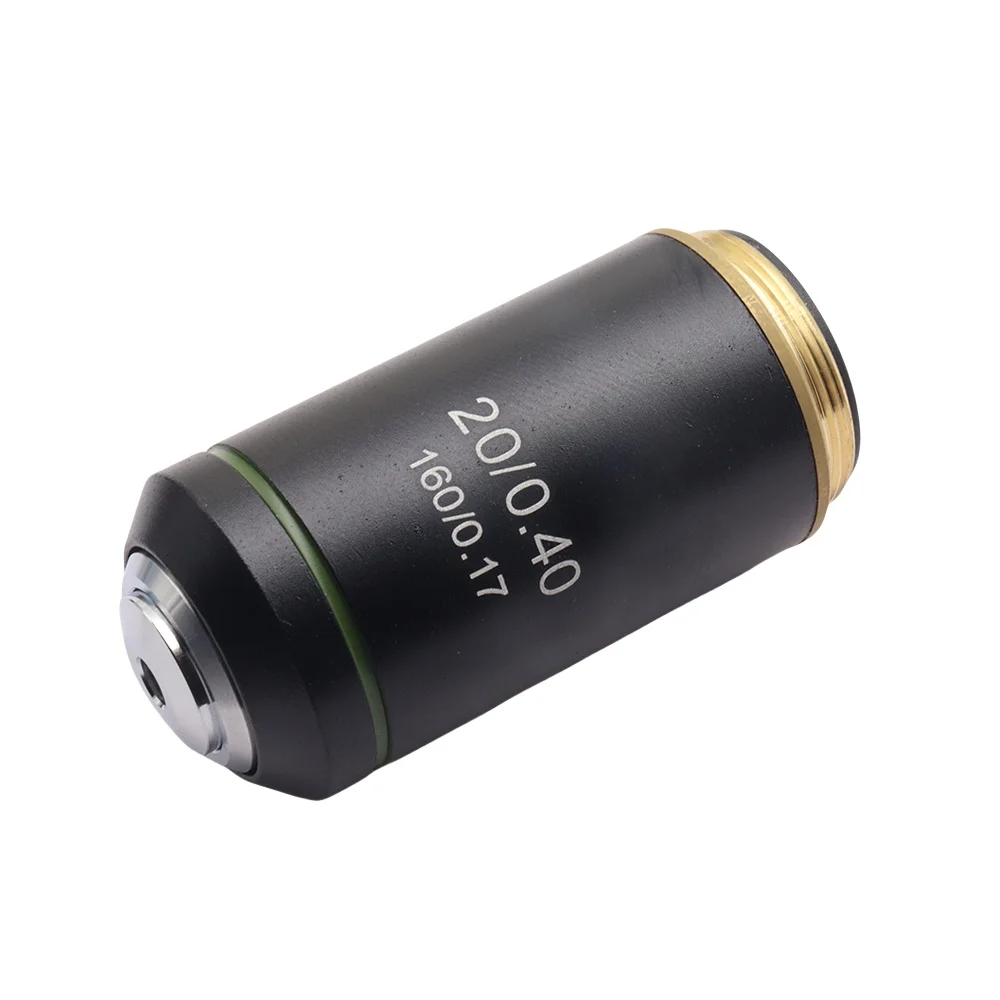 195 무색 대물렌즈 4X 10X 20X 40X 60X 100X 현미경 대물 렌즈 RMS 20.2mm 광학 부품 세트