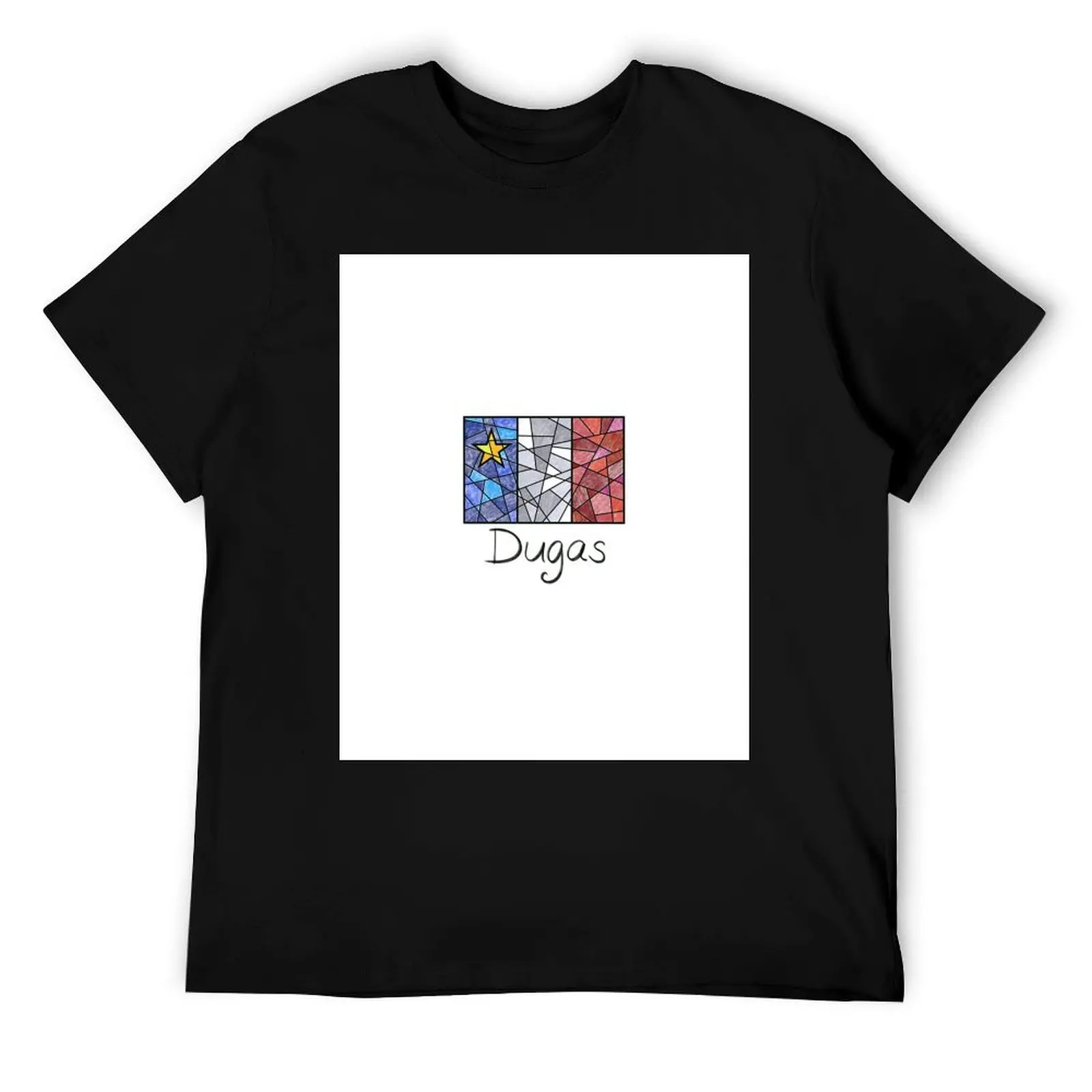 

Acadian Flag pastel mosaic Dugas - Drapeau acadien mosaque pastel vitrail Dugas T-Shirt printed t shirts for man T-Shirt
