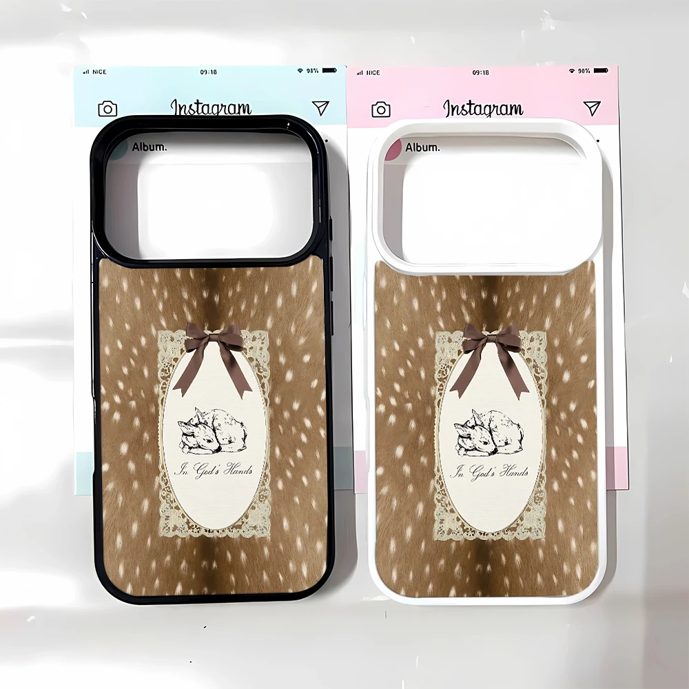 Frame Elegant Vintage Phone Case Colorful Matte Dust Resistant Button Cover for iPhone 17 15 11 13 16 Max Pro Air 12 14 Plus