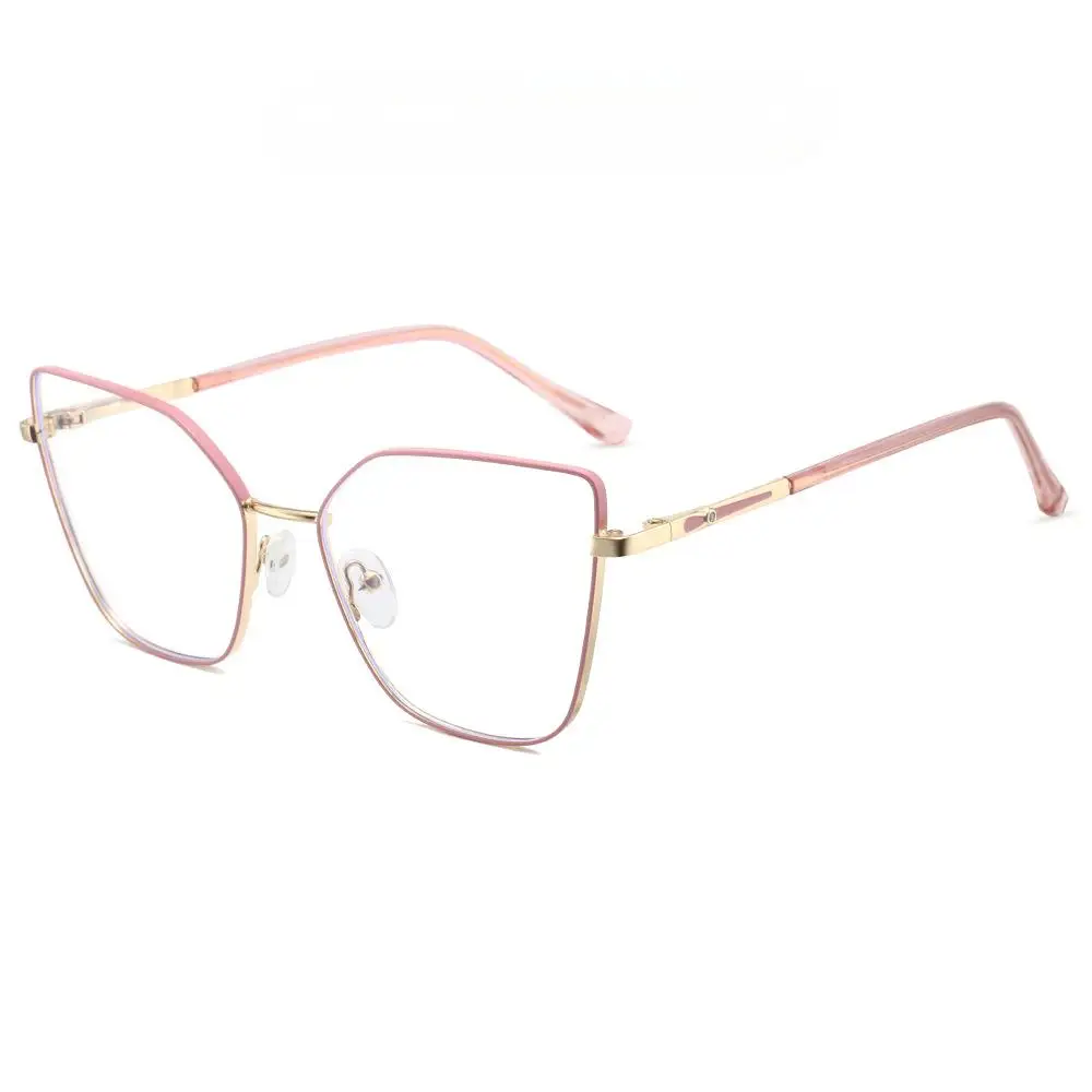 2024 Anti-blue light metal glasses polygonal literaryretro glasses UV computer glasses fashion wear versatilesimple high-level