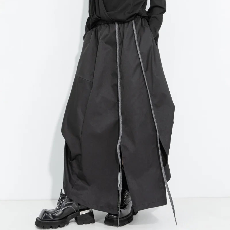 SuperAen Autumn and Winter New Style Safari Skirts for Women American-style High-waisted Asymmetrical Mid-length Skirts