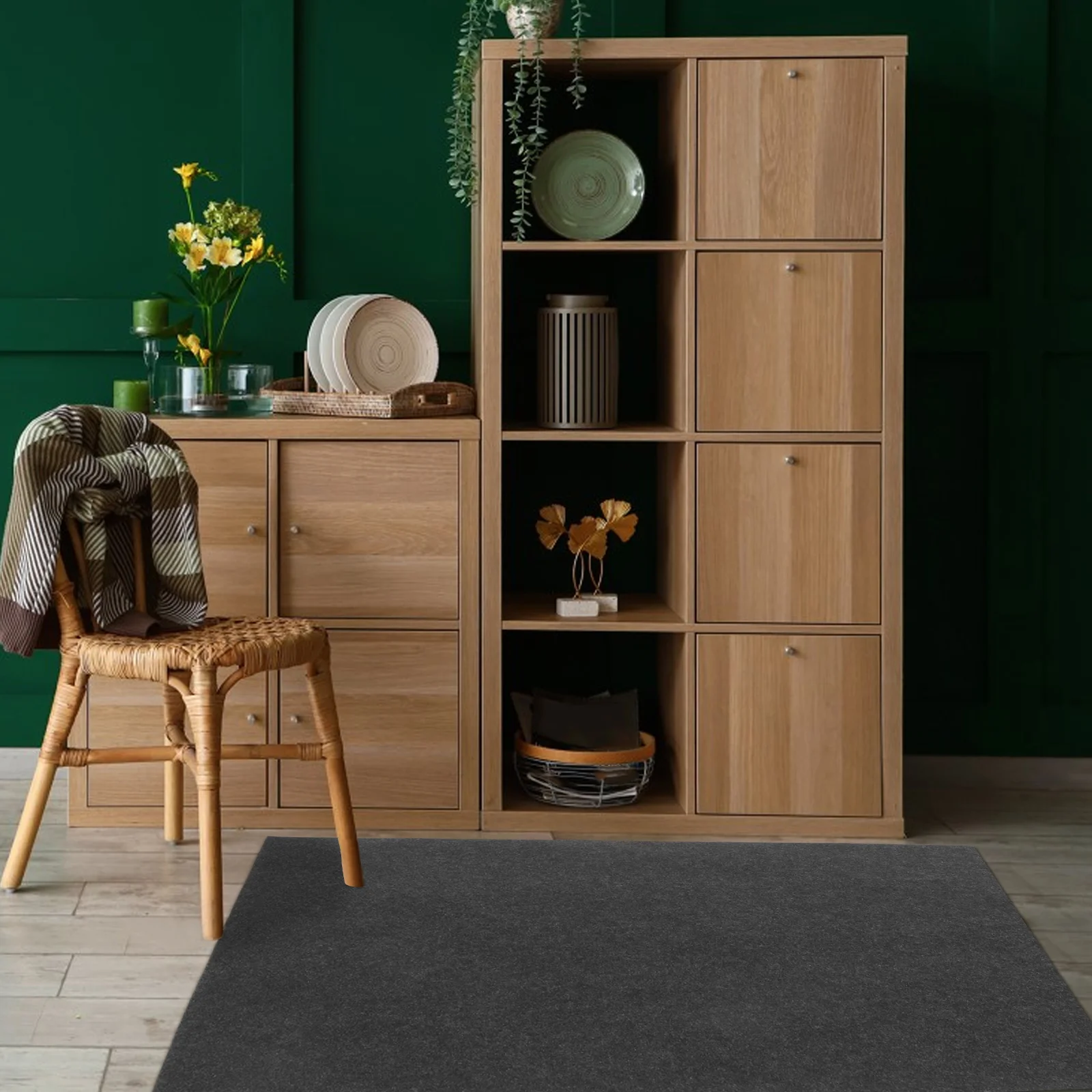 

105 X 90Cm Absorbent Felt Washable Reusable Mat Cuttable Liner For Cabinets Drawers Under Sink Sewing Craft Projects Polyester