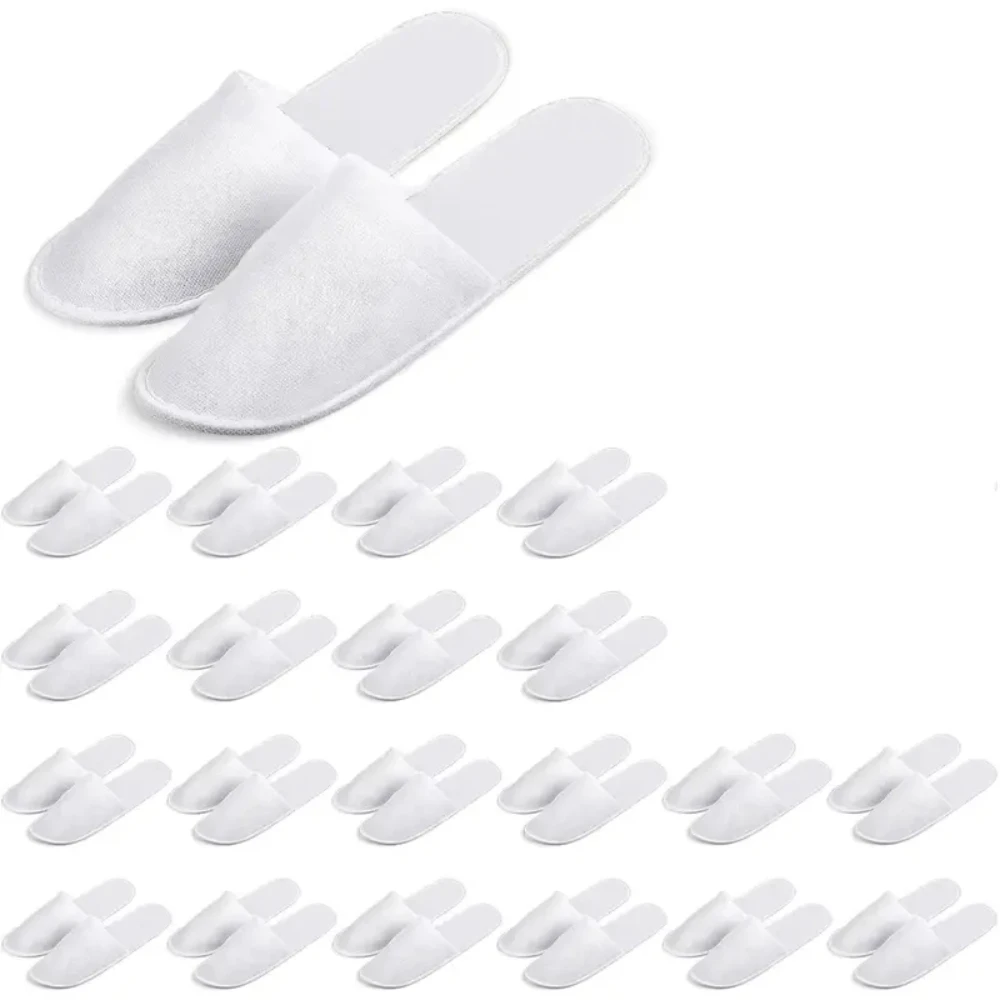 

Disposable Slippers 10/20 Pairs Cotton of Closed-to Bathroom Slippers Suitable Suitable Home Guest Hospitality Shoes Cheap SPA