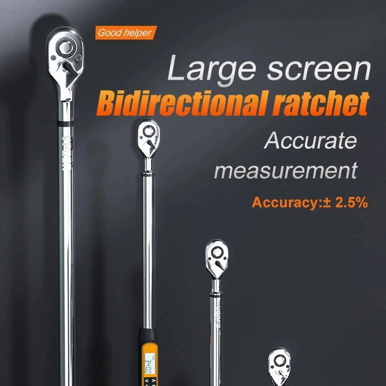 

VTWB-135/VTWB-340 Torque Wrench 1/4" 3/8" Adjustable Wrench Bidirectional Ratchet Head Torque Wrench Digital Hand Tools