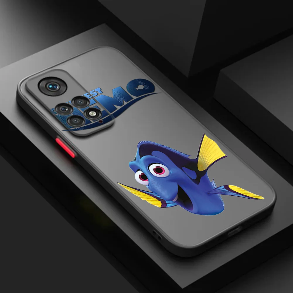 حافظة لهاتف شاومي 13 برو ريدمي نوت 13 بوكو F3 X3 X4 X5 M5s A1 A2 A4 K40 العثور على نيمو الكرتون نمط غطاء أسود شفاف