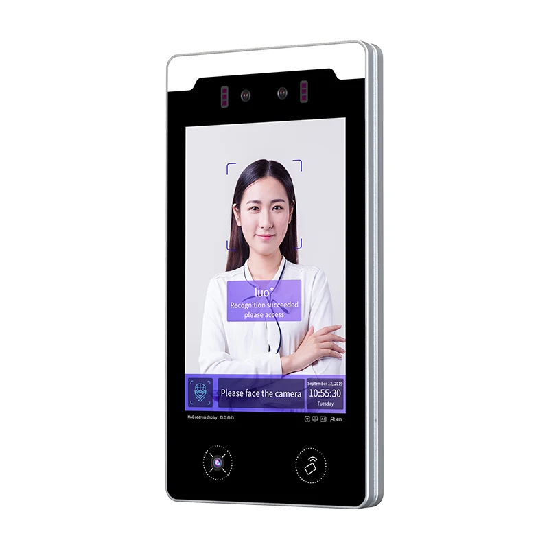 Controllo accessi con riconoscimento facciale Dispositivo di presenza da 8 pollici Terminale di riconoscimento facciale Prodotti biometrici per il controllo degli accessi