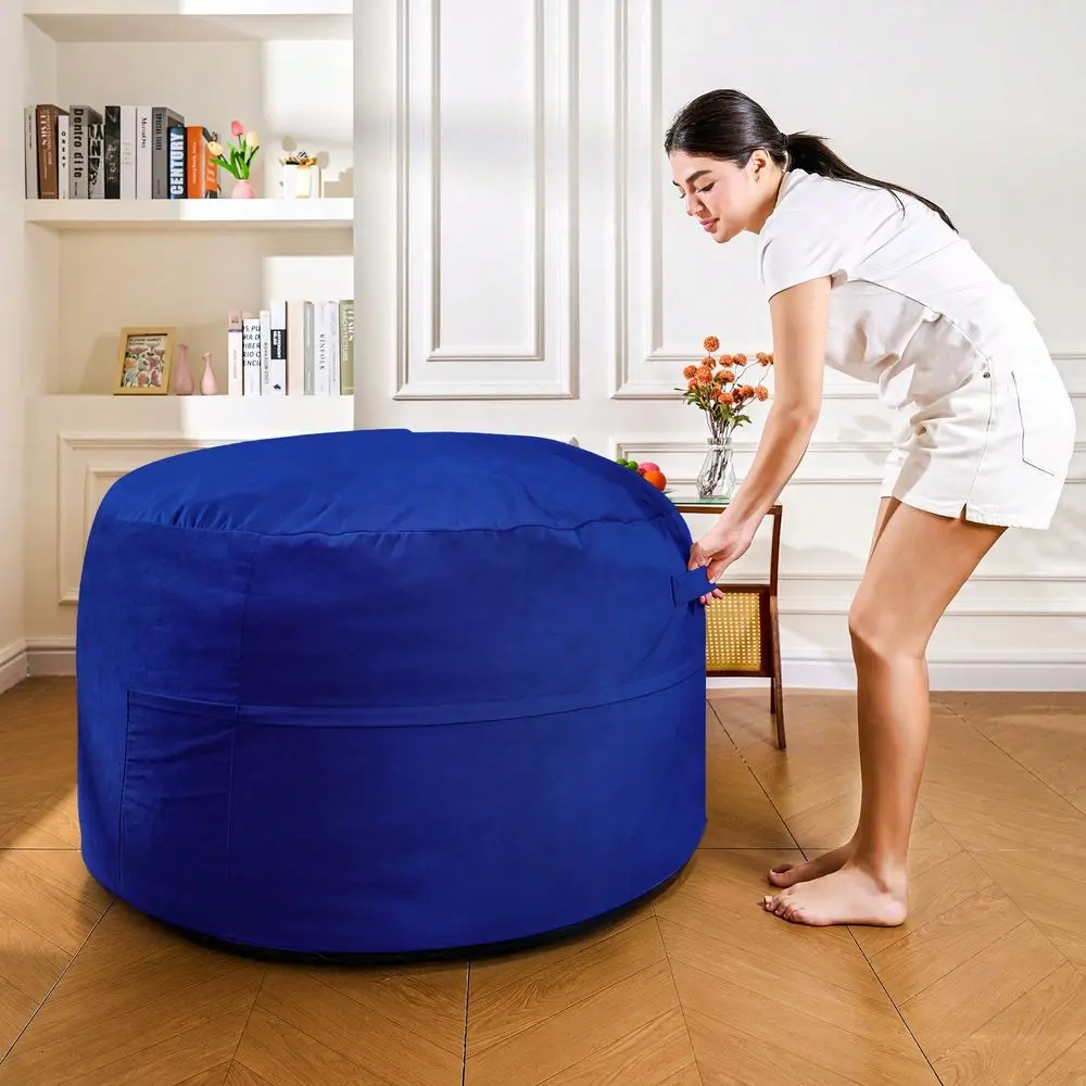 Bean Bag Chair Bean Bag With Velvet Cover, Fluffy And Comfy Bean Bag Chairs, Bean Bag Sofa Filled With HighDensity Sponge