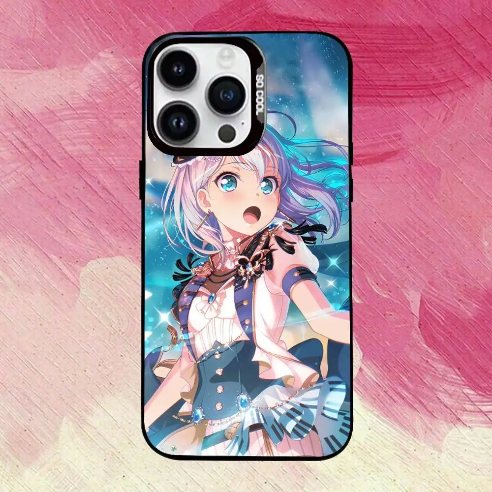 A-Ave M-Mujica B-BanG D-Dream-ES! حافظة هاتف آيفون 17,16,15,14,13,12,11 بلس، برو ماكس، XS، غطاء أسود فضي ملون