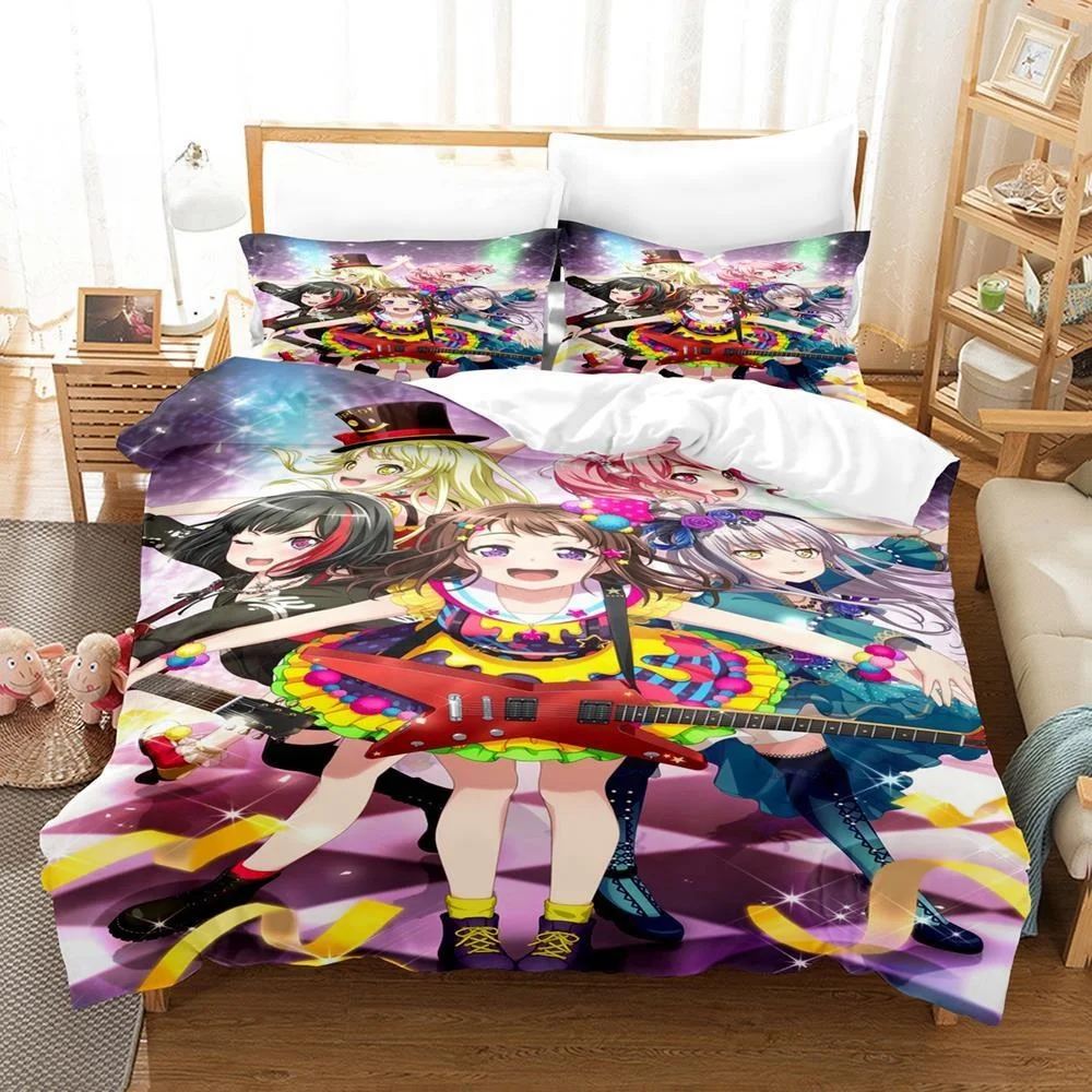 3D Anime BanG Dream! Girls Band Party! Bedding Set Single Twin Full Queen King Size Bed Set Adult Kid Bedroom Duvetcover Sets - Image 6