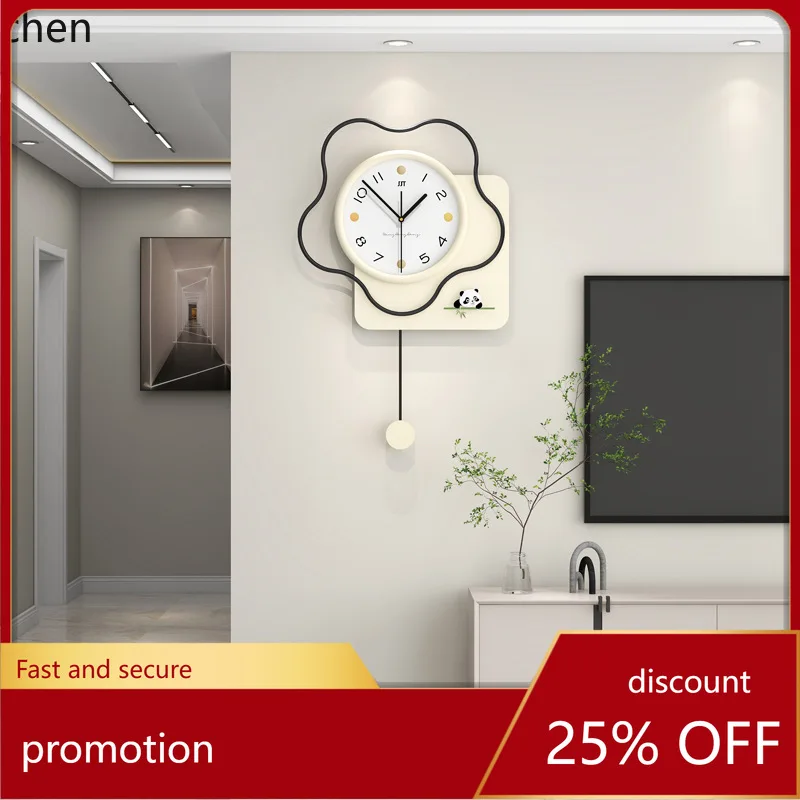 

ZML clock for living room, home wall clock, modern and high-end, next to the TV or dining table, silent and versatile clock