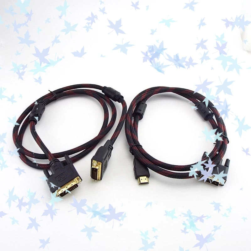 HDMI-compatible To DVI To DIV Cable Plug 1080P Extend Wire Male-Male Extension DVI-D High Speed 24+1 Pin For Projector HDTV A2