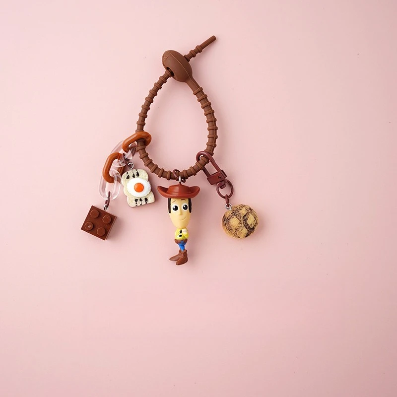 Hot Disney Anime Toy Story Series Creativity Key Chain Pendant Cartoon Cute Woody Buzz Lightyear Alien Backpack Keychain