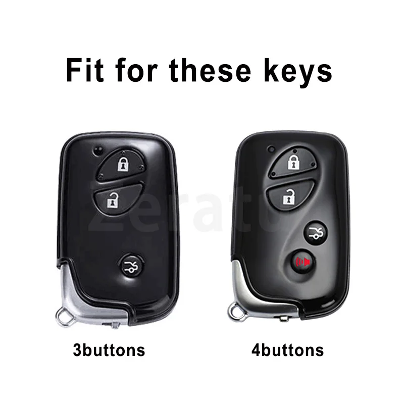 3/4 Buttons Car Key Shell Fob Case Cover TPU For Lexus RX450h LX570 IS250 IS350 ES350 HS250h LS460 GX460 CT200h RX350 Keychain