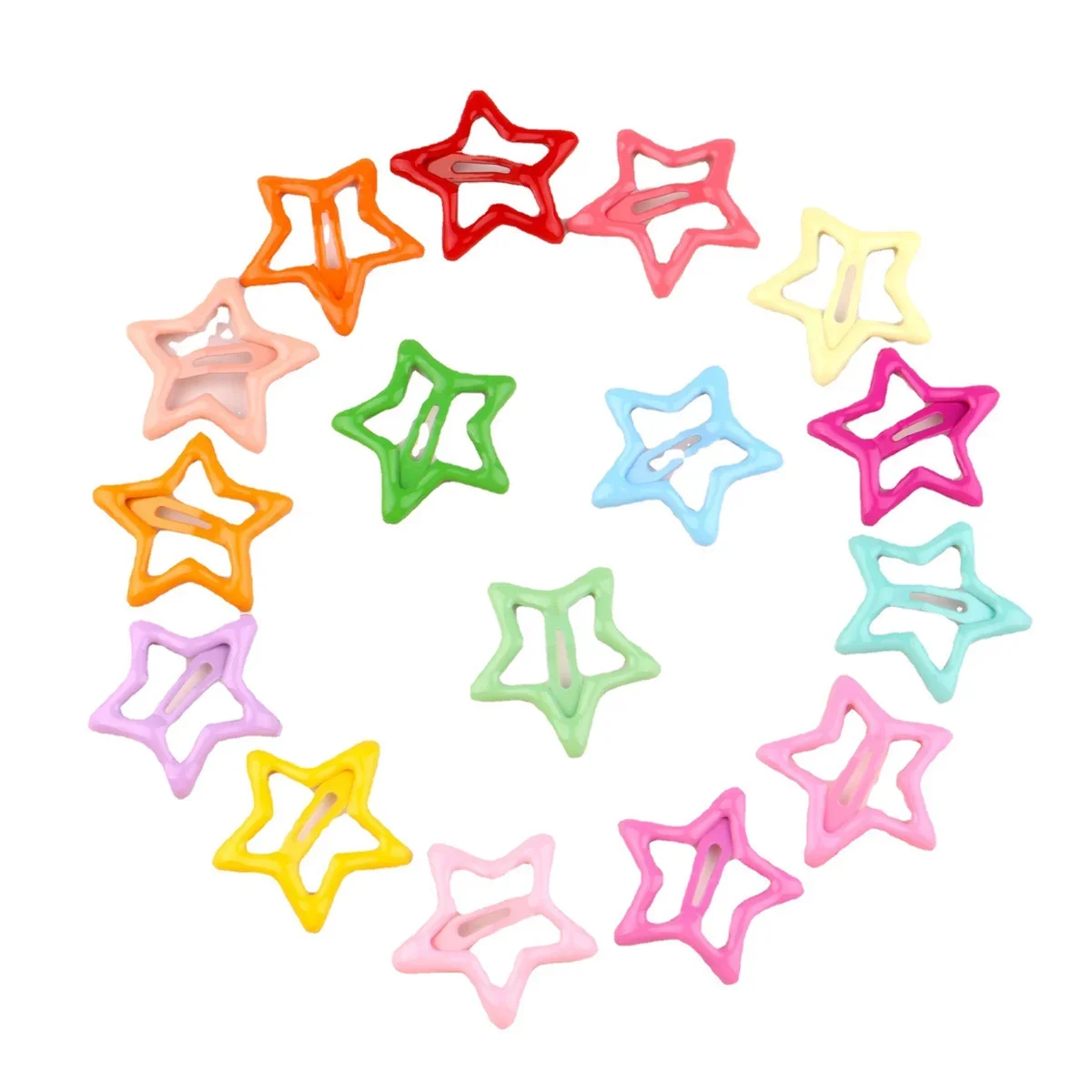 120/90/60/30pcsCute Colorful Star Hair Clips  Snap Hairpins Side Hairpins, Jewelry AccessoriesCute girl hair accessories view 4