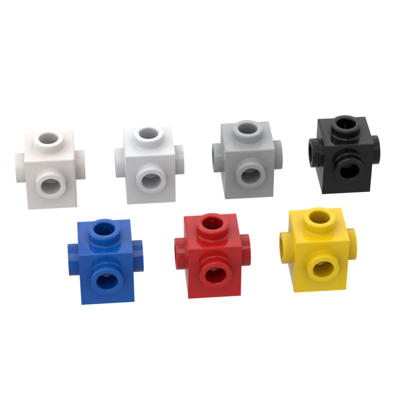 

10pcs MOC Compatible Assembles Particles 4733 Brick Special 1 x 1 Studs on 4 Sides Building Blocks