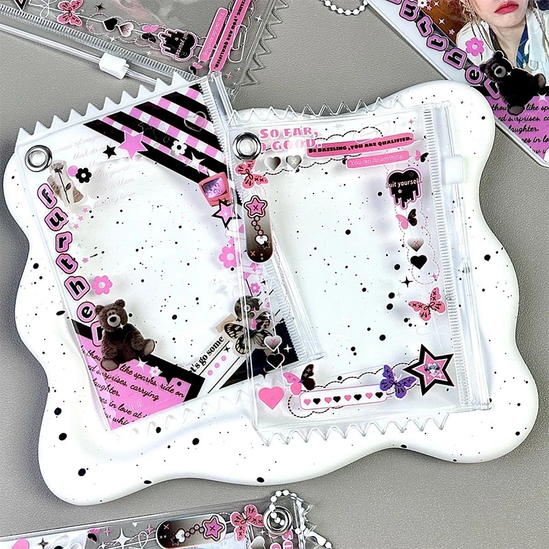 Y2K Butterfly Creative Candy Bag Photocard Holder Props Badge Storage Display Bag Pendant Idol Photo Card Protective Cover