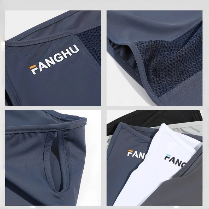 Mesh Breathable Ear Loop Neck Gaiter Elastic Sunscreen Anti-UV Face Covering Thin Sports for Men Women