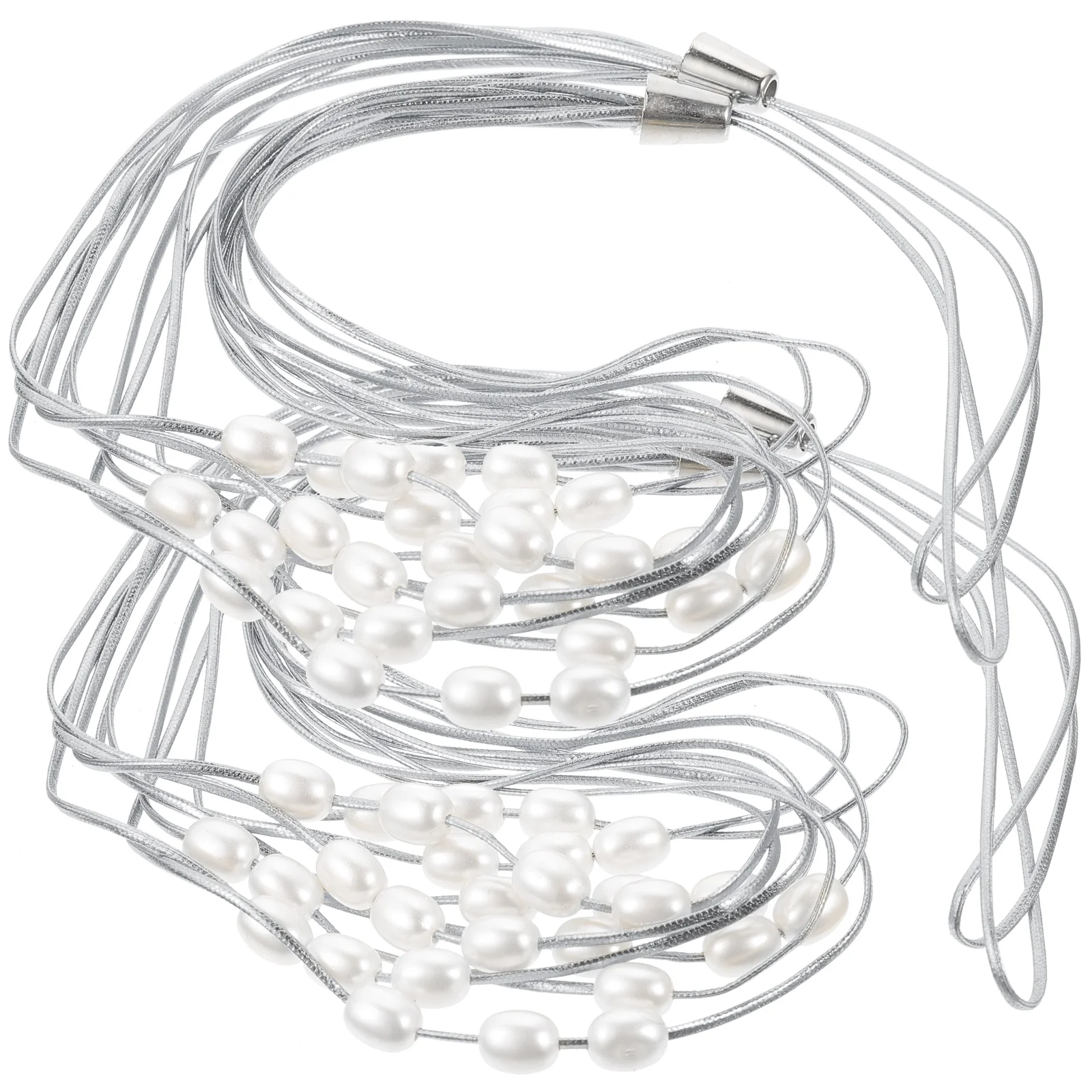 

2Pcs Decorative Pearl Curtain Tieback Rope Binding Strap for Bedroom Living Room Curtains Pearl Curtain Tieback