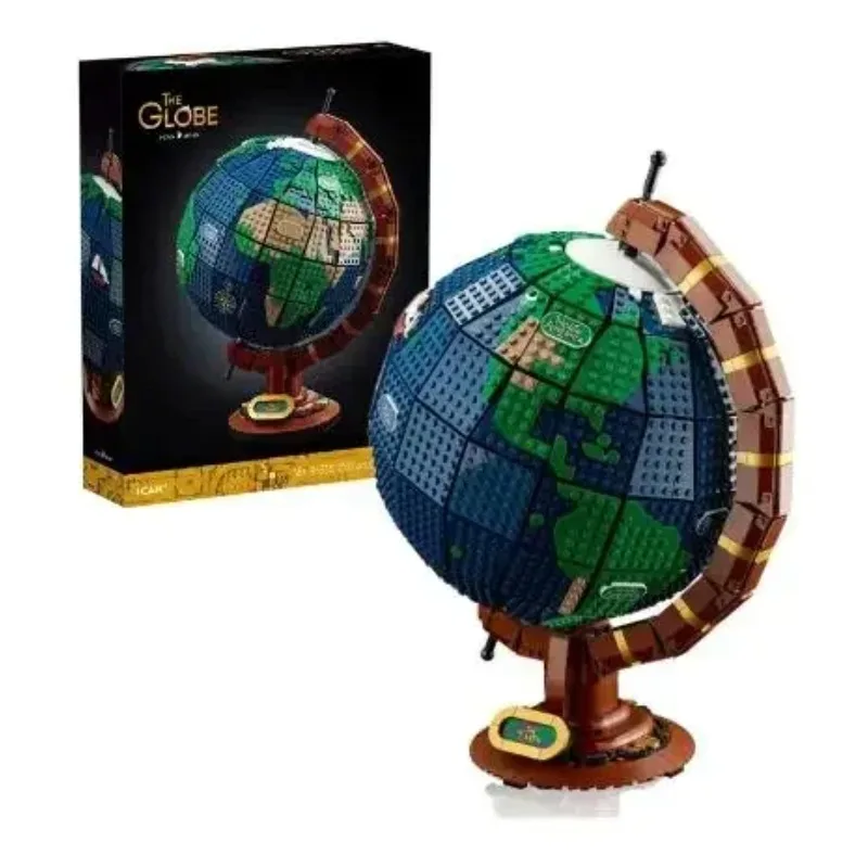 HOT TOY NEW The  2585PCS  21332 Ideas Globe Map Model Building Blocks Bricks Technical MOC Bricks Toys for Children Gift