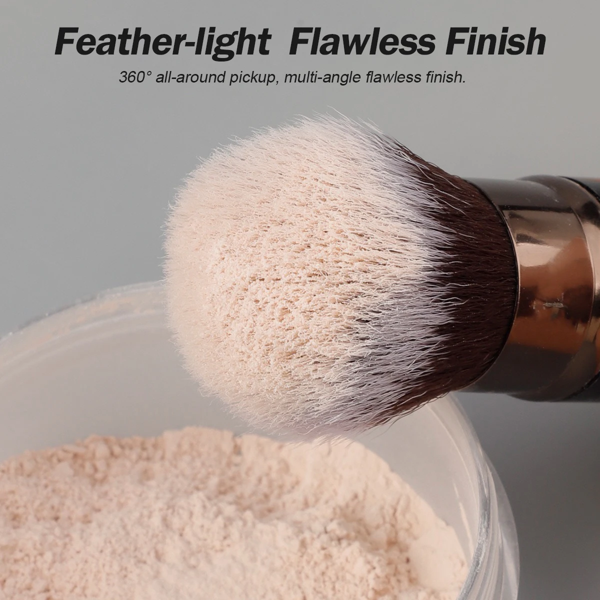 Mini Travel Makeup Brush Retractable Powder Contour Brush Professional Cosmetic Tool for Blush Loose Powder Foundation & Conceal
