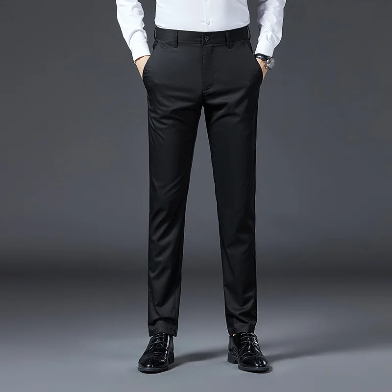 new Men's casual pants in the spring of 2022 are fashionable and elastic, versatile, slim and iron-free trousers.