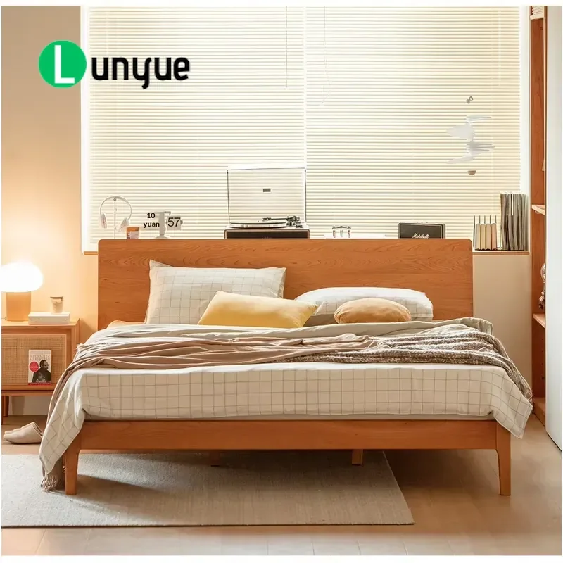 Nordic Solid Wood Chiyo Treatment Bed 1.5m 1.8m Single Double Eco Friendly Material for Home Spa Beauty Therapy