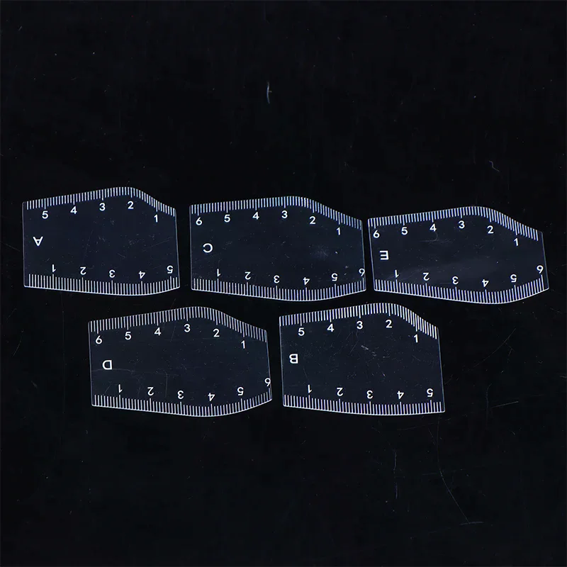 5Pcs Durable Brow Shaping Stencil Shaping Portable Instant Brow Shaper Drawing Eyebrow Design Ruler Gift