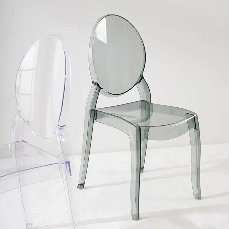 European acrylic chair modern simple dining chair devil chair ghost plastic transparent crystal  Internet celebrity makeup