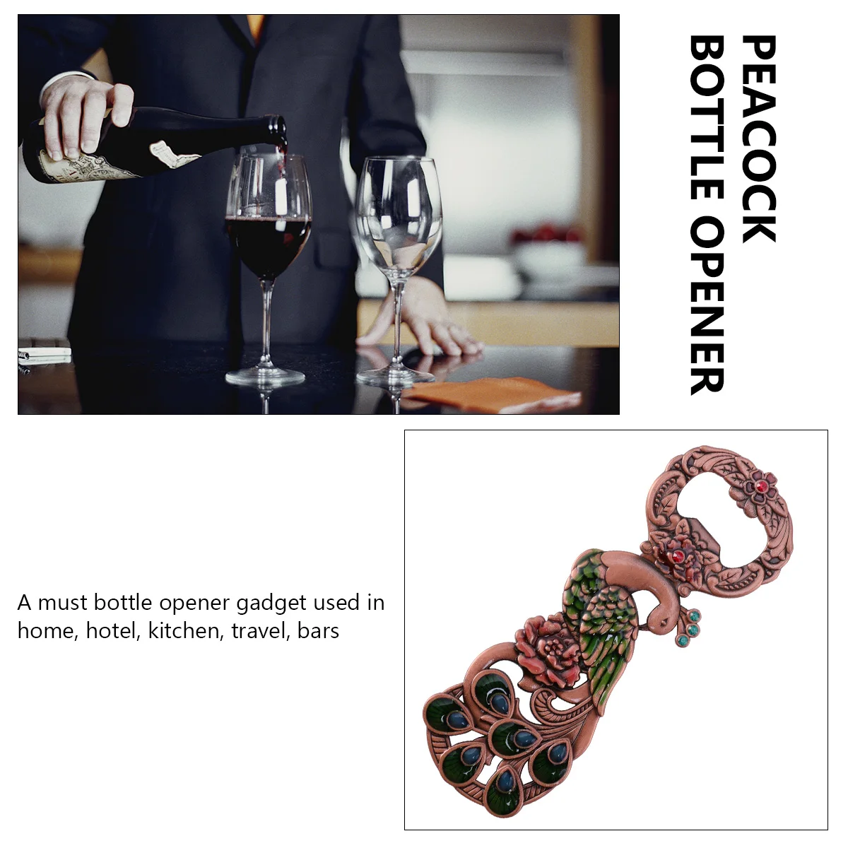 

Zinc Alloy Bottle Opener Vintage Beer Tool Portable Practical Gadgets for Home Bar Picnic Camping Outdoor Activities