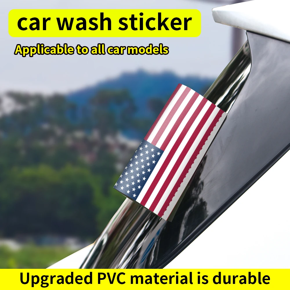 American Flag Logo Sticker Window Trunk Label Wash Label Sticker Decal Waterproof Sunscreen Decorative Stickers Auto Accessories