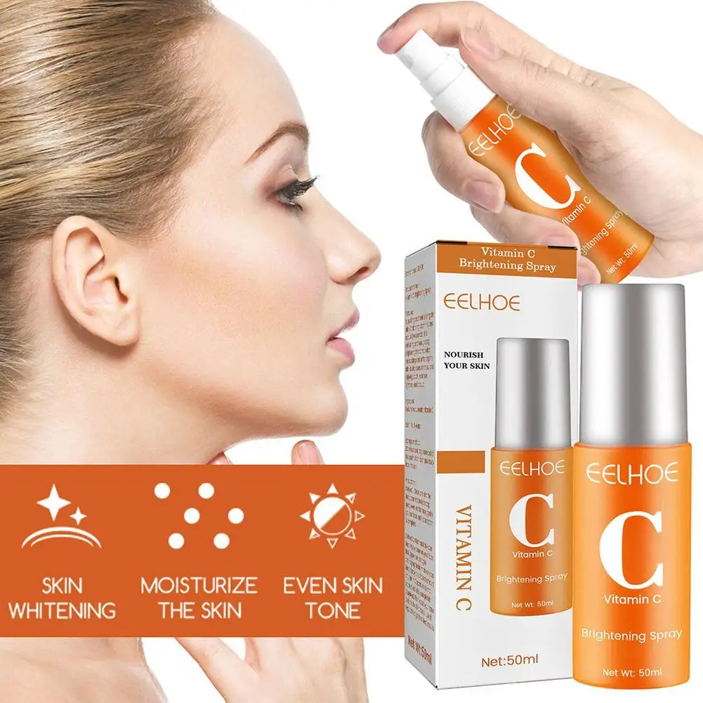 Pure Vitamin C Toner Brightening Facial Spray Moisturizing Face Serum Shrink Pores Oil Control Whitening Skincare