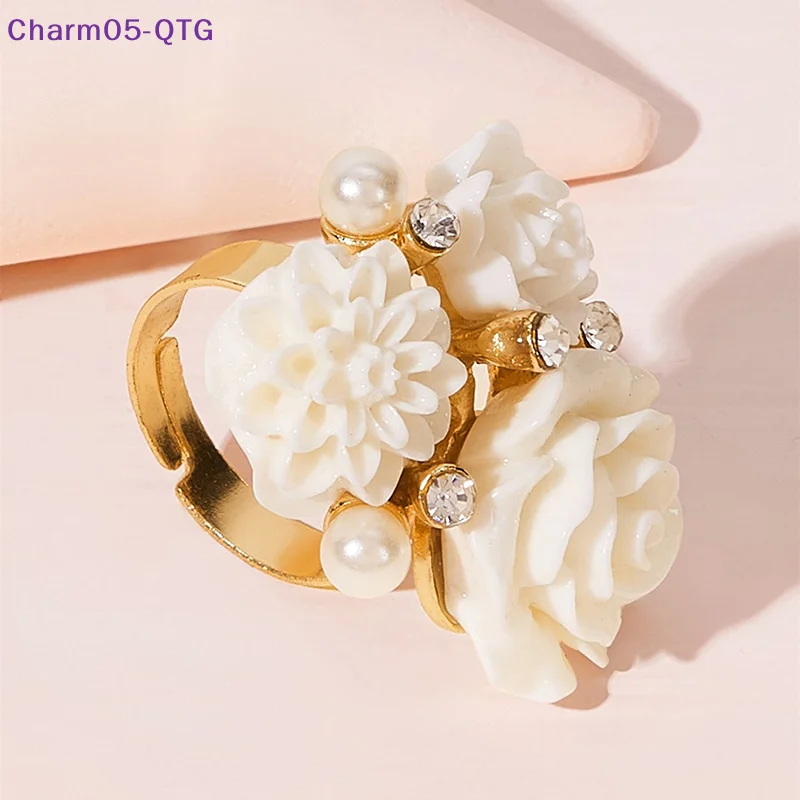 Hot！Simple Flower Fingertip Nail Rings For Nail Photo Nail Open Ring Studio Supplies Nail Gel Color Makeup Display Jewelry
