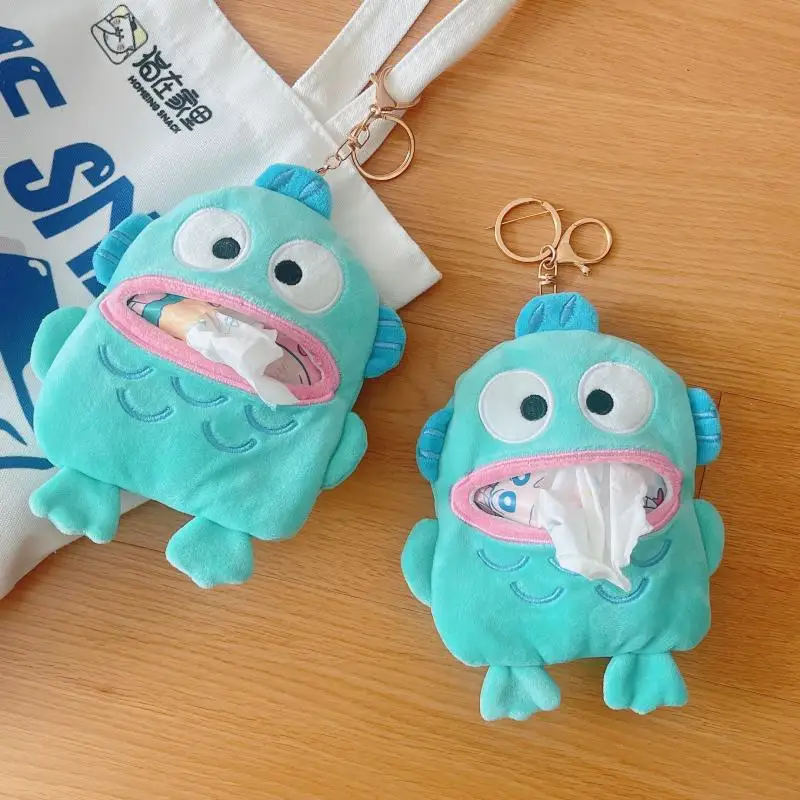 Cute Hangyodon Pendant tissue cover Funny Hangyodon Small tissue cover Bag Pendant Gifts Girl