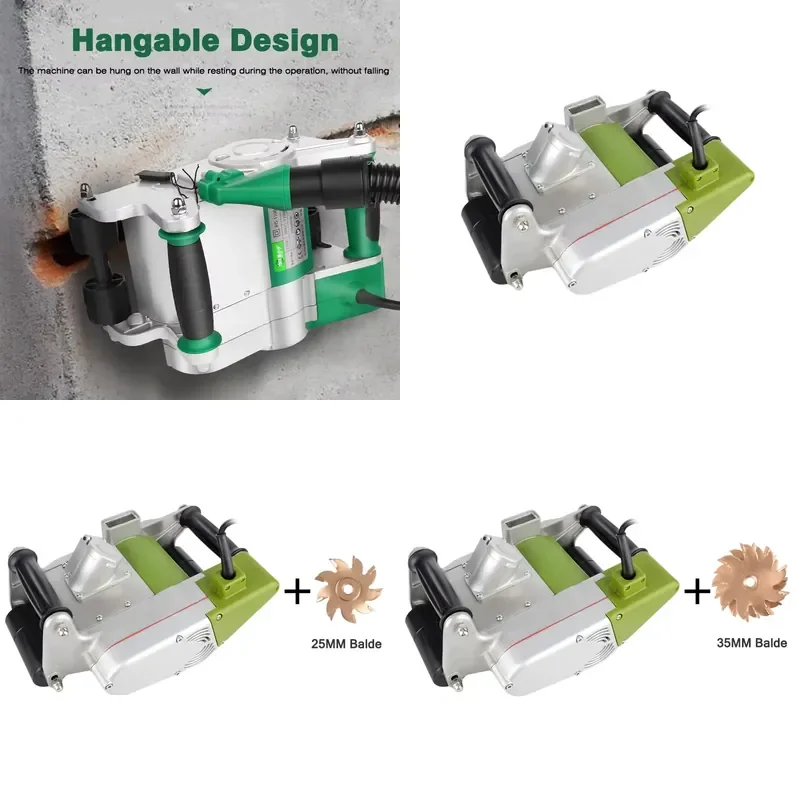 1PC 1100W 35MM/25MM Electric Wall Chaser Groove Cutting Machine Wall Slotting Machine Concrete Wall Cutting Machine 220V