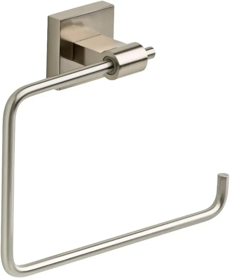 

Hand Towel Holder Satin Nickel Towel Racks for Bathroom Wall Square Towel Ring Holder for Bath Towel Hanger for Kitchen
