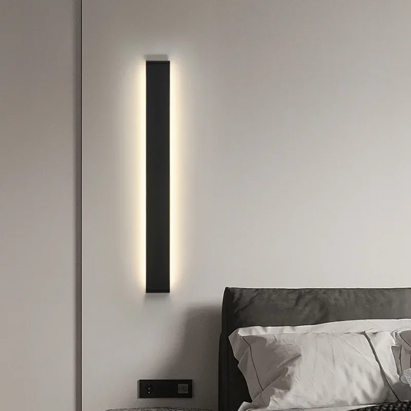 Dimmable Nordic Style LED Wall Sconce for Bedroom Bedside Lamp, Modern Corridor Lighting Fixture