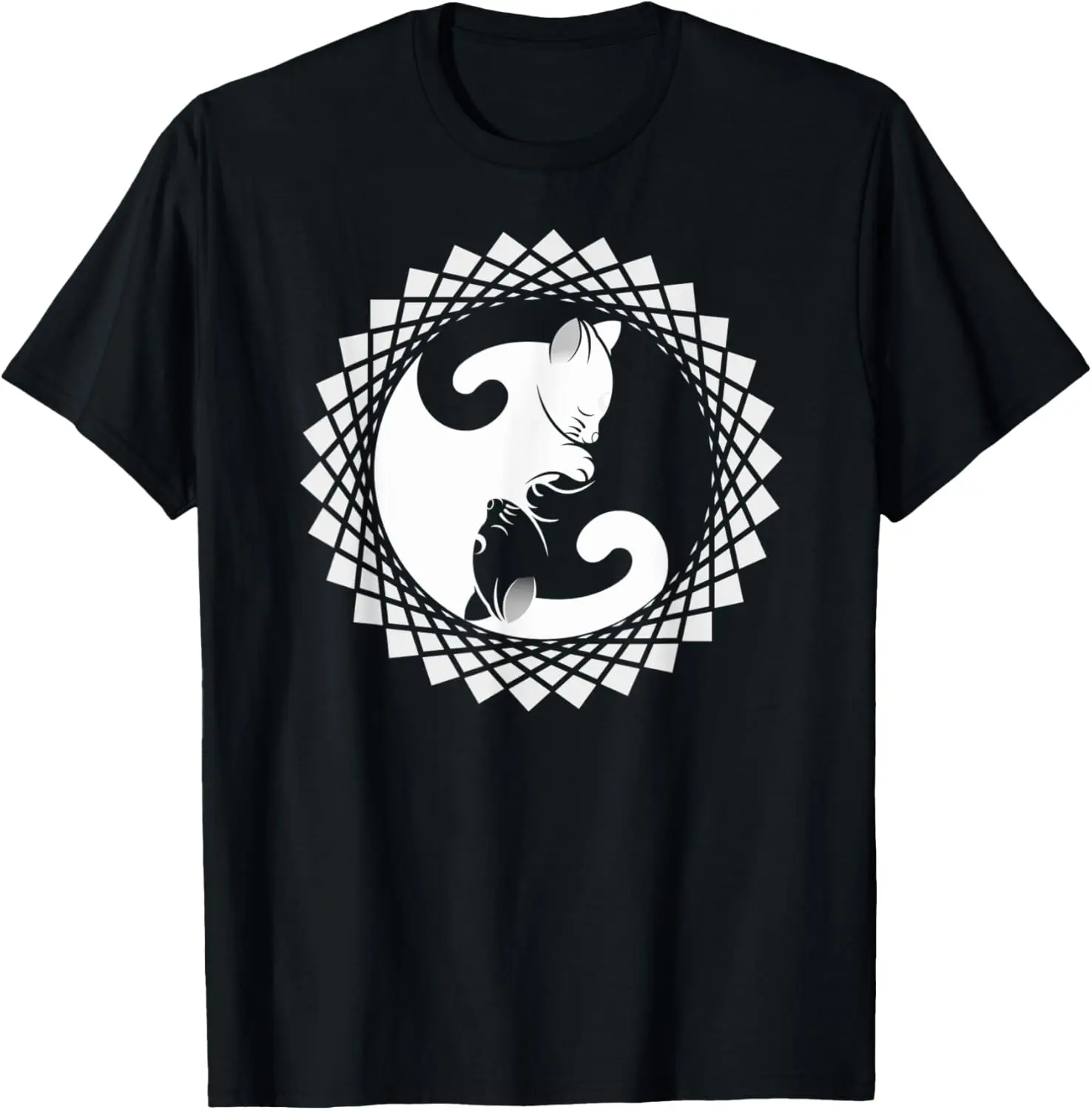 

Cat Yin Yang Pattern Art Frame Design T-Shirt