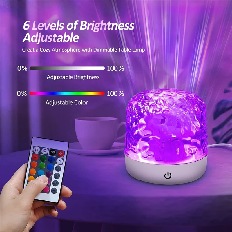 ABKL-Northern Light Projector,Ocean Wave Projector Lamp With Remote Control,Aurora Projector Light,For Decor/Home/Gift